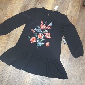 Express Floral Embroidered Dress NWT